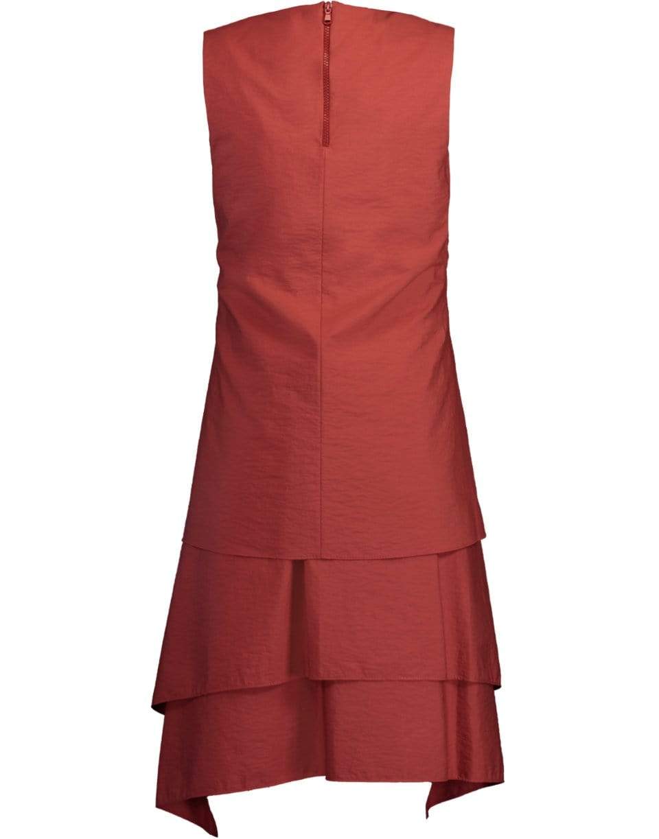 Terracotta Tiered Crewneck Mini Dress
